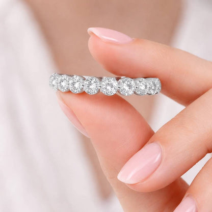 Diamond Half Eternity Band, 14k Solid Gold, Diamond Wedding Ring