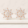 Round Lab Created Diamond Tiny Cluster Stud Earrings