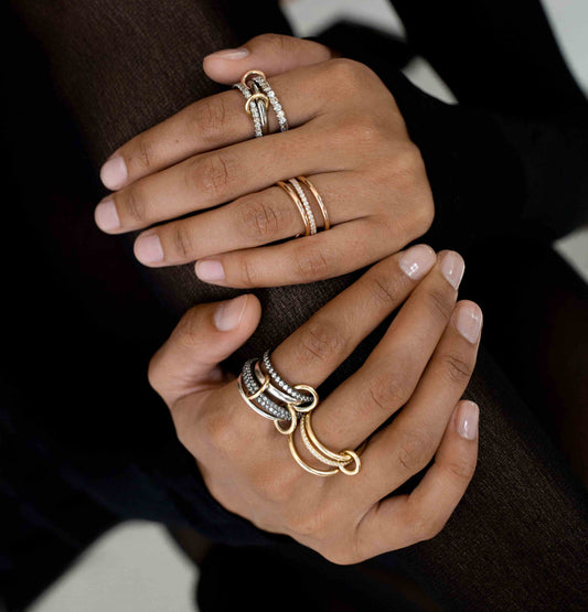 Diamond Interlocking Ring