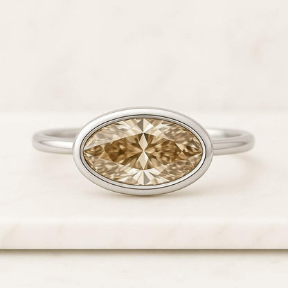 Diamond Marquise Ring Minimalist  Vintage Diamond Engagement Ring  Crystal Promise Ring Bridal Jewelry  Holiday Gift