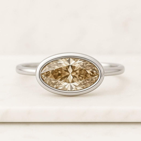 Diamond Marquise Ring Minimalist  Vintage Diamond Engagement Ring  Crystal Promise Ring Bridal Jewelry  Holiday Gift