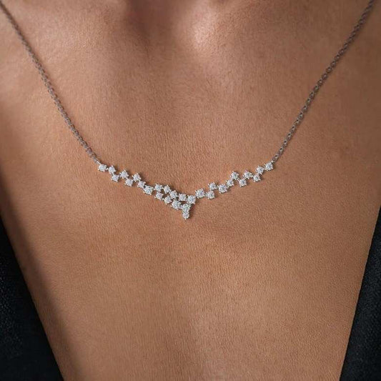 Diamond Necklace Delicate And Sparkles Beautiful Jewelry For Her