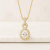 Oval Shape Lab Grown Diamond Infinity Pendant Necklace For Women