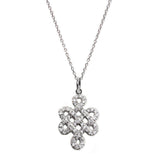 Diamond Pendant Necklace, Tibetan Endless Love Knot With A Diamond Drop Necklace