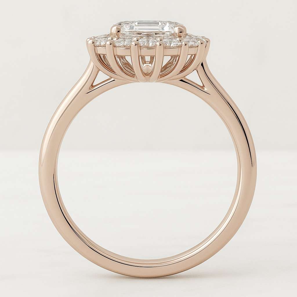 Diamond Ring Double Prong Set Diamond Ring