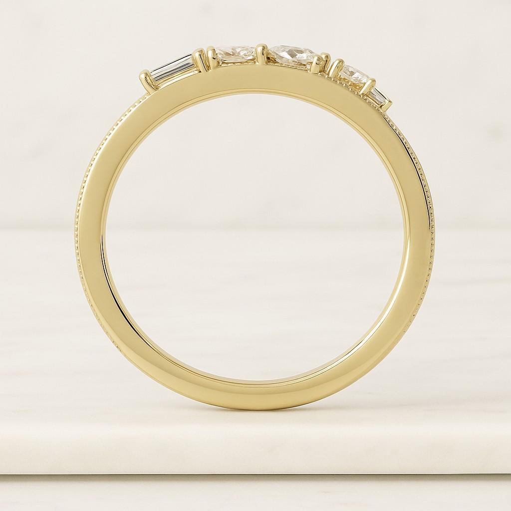 Diamond Ring Multi-Stone Diamond Ring Wedding Band Gold Ring, Sterling Silver Ring, Promise Ring Gift for Her Stacking Ring Mixed Stone