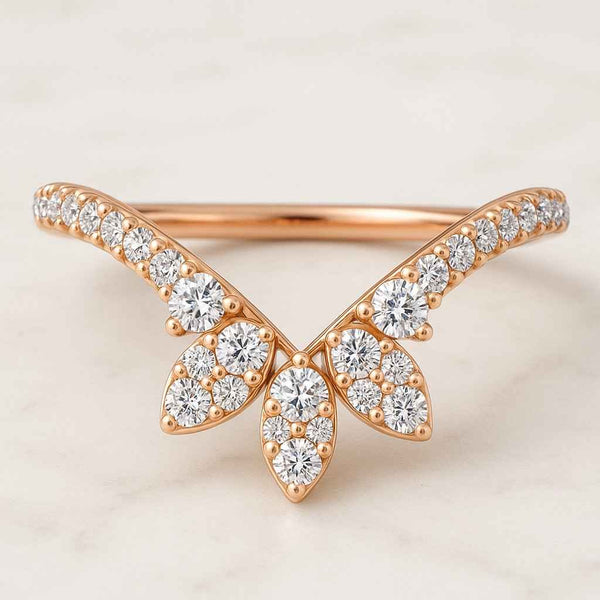 Diamond Ring Set Stacked Engagement Ring Set Solitaire Engagement Ring Wedding Band Genuine Lab Grown Diamond Wedding Set for Her