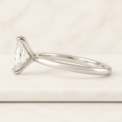 Cushion Cut Moissanite Engagement Ring Distance Pave Ring 14K Yellow Gold Promise Ring Anniversary Gift Wedding Ring For Women