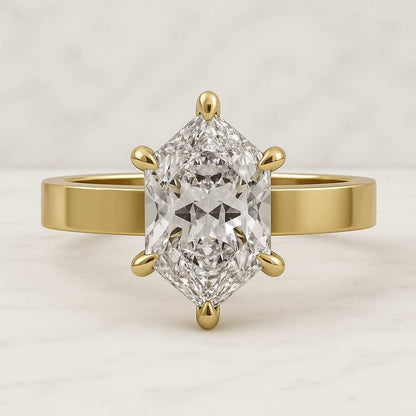 2 Carat Round Cut Lab Grown Diamond Solitaire Engagement Ring 14k White Gold 4 Prongs