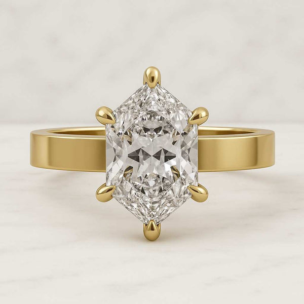 2 Carat Round Cut Lab Grown Diamond Solitaire Engagement Ring 14k White Gold 4 Prongs