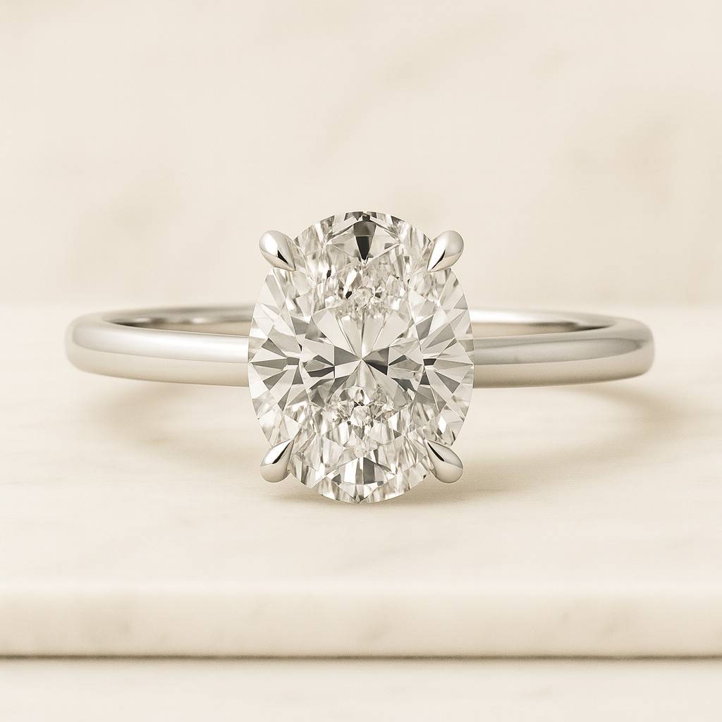 Diamond Stacked Wedding Ring Set Best Anniversary Gift for Wife