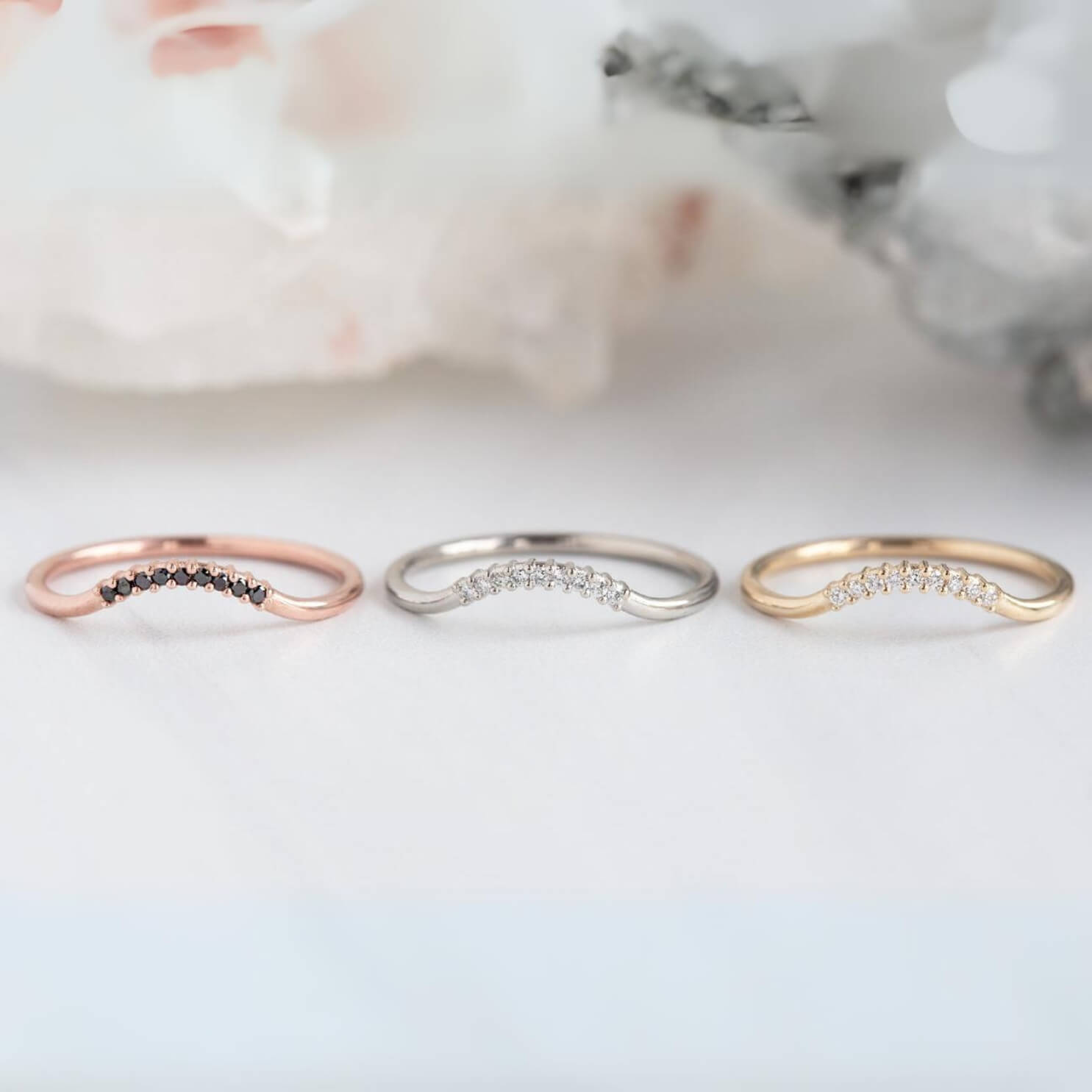 Diamond Stacking Band, Promise Anniversary gift