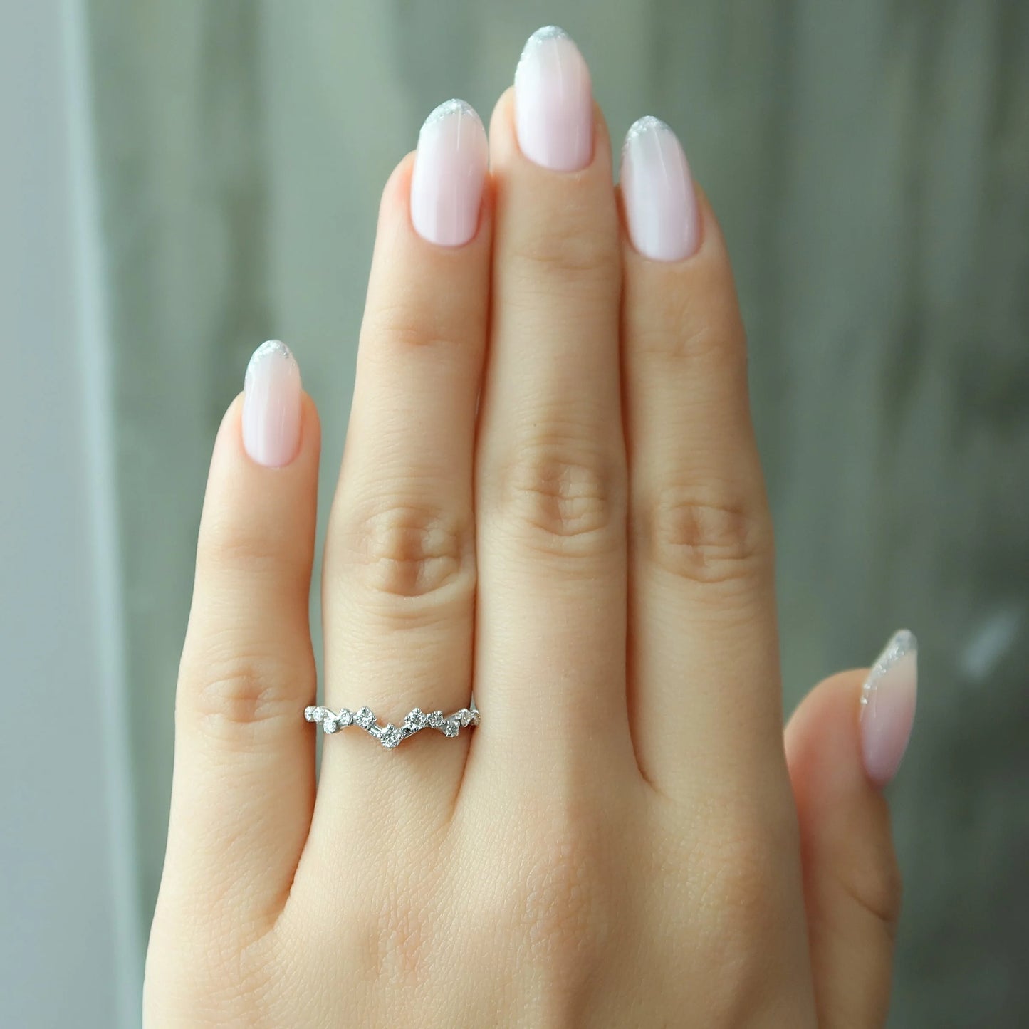 diamond stacking ring for women