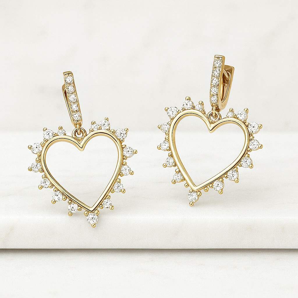 Diamond Stud Earrings 1.7Ct 14k10k White Gold Lab Grown Diamond Circle Earrings Luxury Diamond Jewelry Round Cut Diamond Engagement Gift