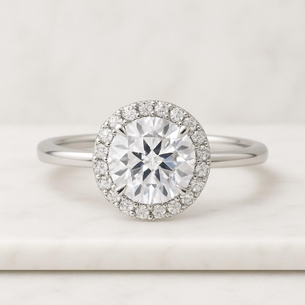 IGI Certified Round Lab Grown Diamond Stud Earrings 2 TCW Diamond Earrings 14K Solid Gold Earrings For