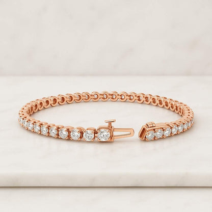 Diamond Tennis Bracelet 14K white Gold round Tennis Bracelet Lab Grown Bracelet