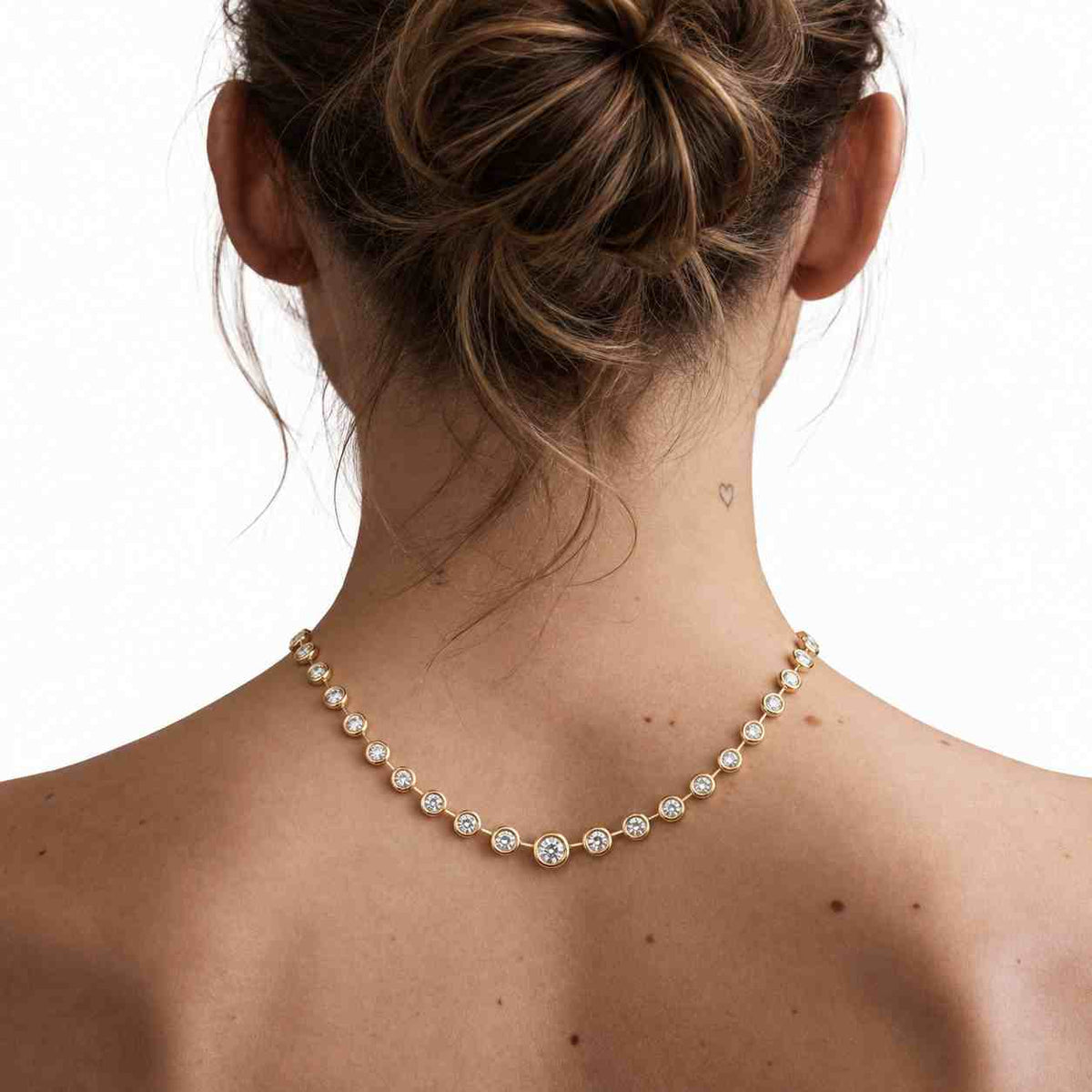 diamond tennis necklace, lab grown diamond necklace, wedding necklace, gift for women, gift for wife
