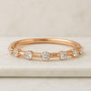 Round Distance Lab Grown Diamond Wedding Band for Women