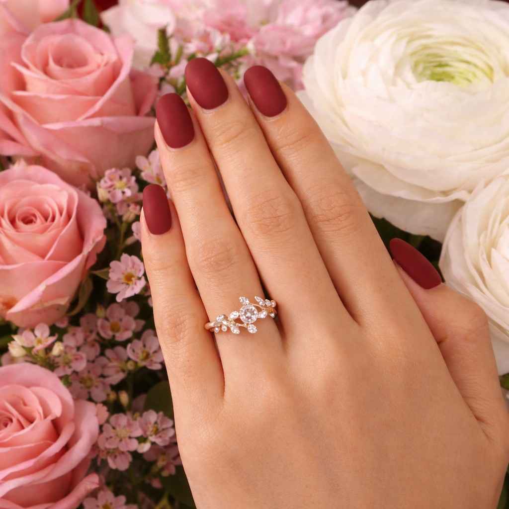 Diamond Wedding Band, Round Diamond Stacking Ring, Diamond Ring for Her Dimond Half Eternity, Anniversary Band, Stackable Ring
