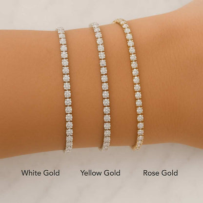 Diamond Wedding Bracelet CVD Diamond Bridal Bracelet 14K Solid Gold Diamond Bracelet For Her