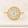 Straight Baguette And Round Cut Cluster Master Piece Engagement Ring