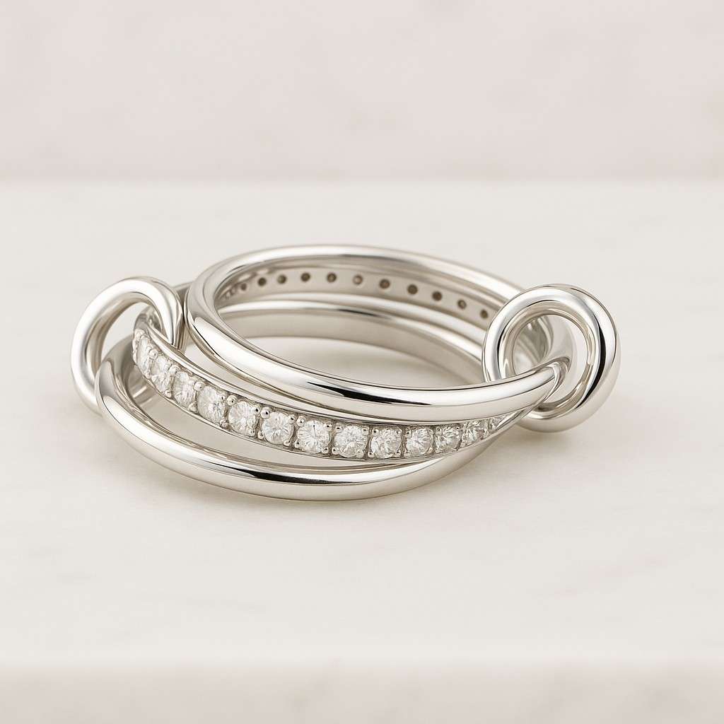 Diamond Wedding Ring Engagement Ring Chain Ring for Men