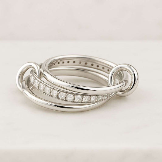 Diamond Wedding Ring Engagement Ring Chain Ring for Men