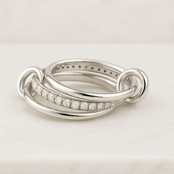 Diamond Wedding Ring Engagement Ring Chain Ring for Men