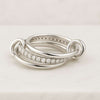 14K Gold Multi Link Two Tone Connected Ring