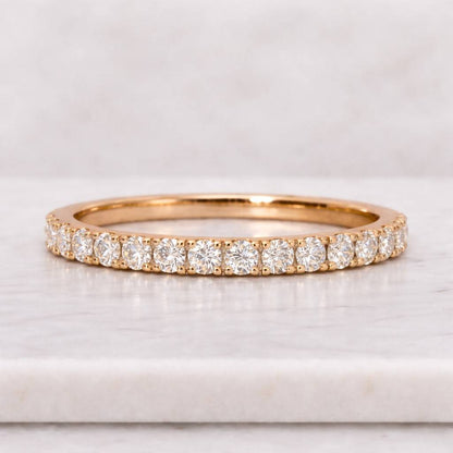 Real Lab Created Diamond Wedding Ring Full Eternity Ring Marquise & Round Diamond Band Unique Anniversary Ring for Wife Best Birthday Gift
