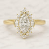 14K Marquise CVD Diamond Engagement Ring