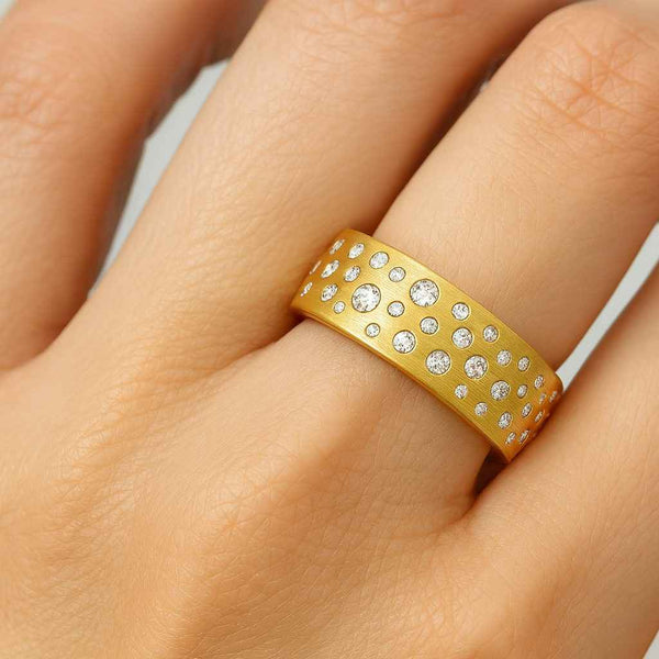 Diamond Wedding Ring Round Diamond Stacking Ring