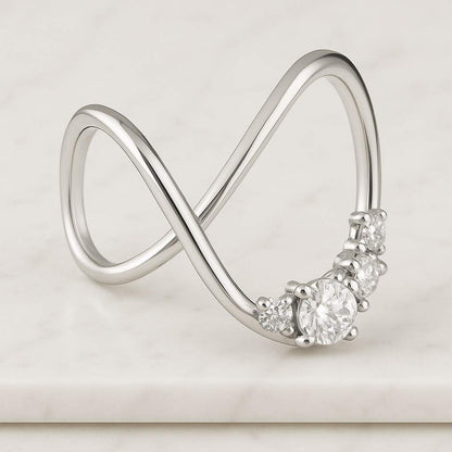 Diamond Wedding Ring for Her, 14K Yellow/White/Rose Gold Diamond Ring Three Stone Engagement Ring, Oval Lab Grown Diamond E/VS1 Bridal Ring
