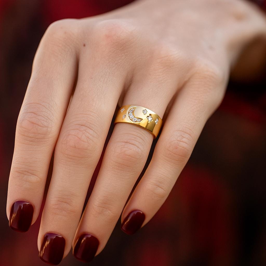 diamond cut flush set band 