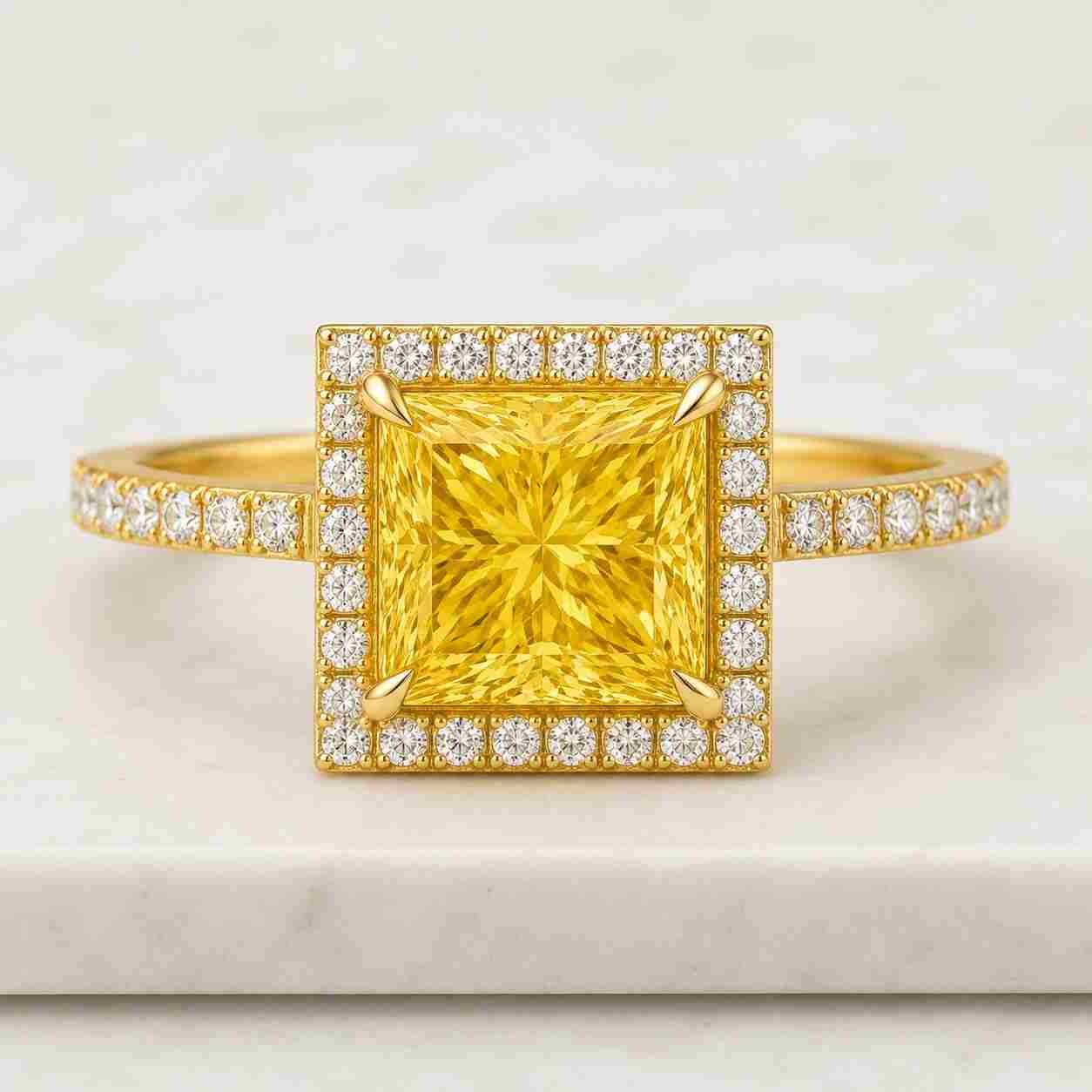 distance pave setting ring unique anniversary gift
