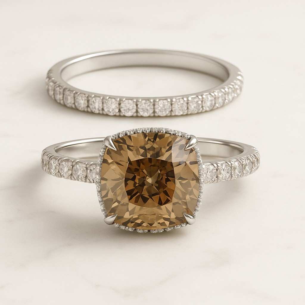 Elongated Cushion Cut Lab Grown Diamond Ring, Unique IGI Certified Engagement Ring