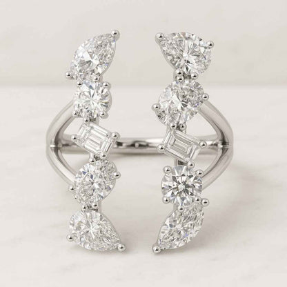 Unique Diamond Marquise Cut Engagement Ring