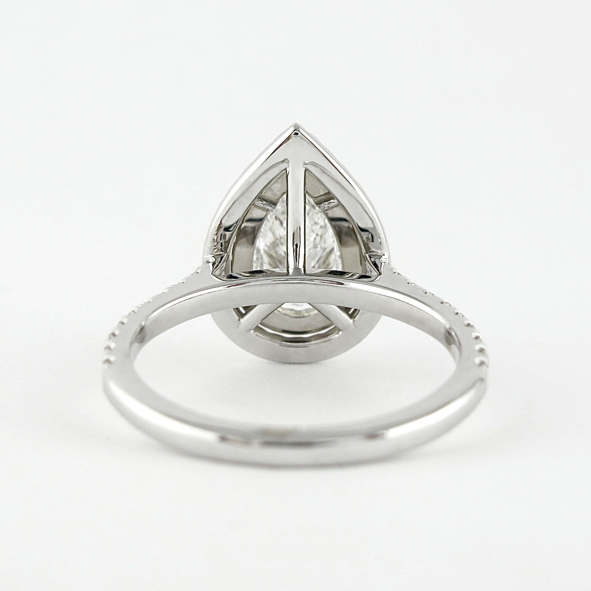 Double Halo Ring, Half Eternity Wedding Ring