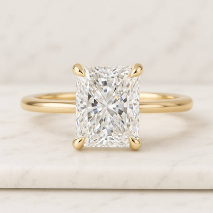 Double Prong Ring Genuine Lab Grown Diamond Ring Set