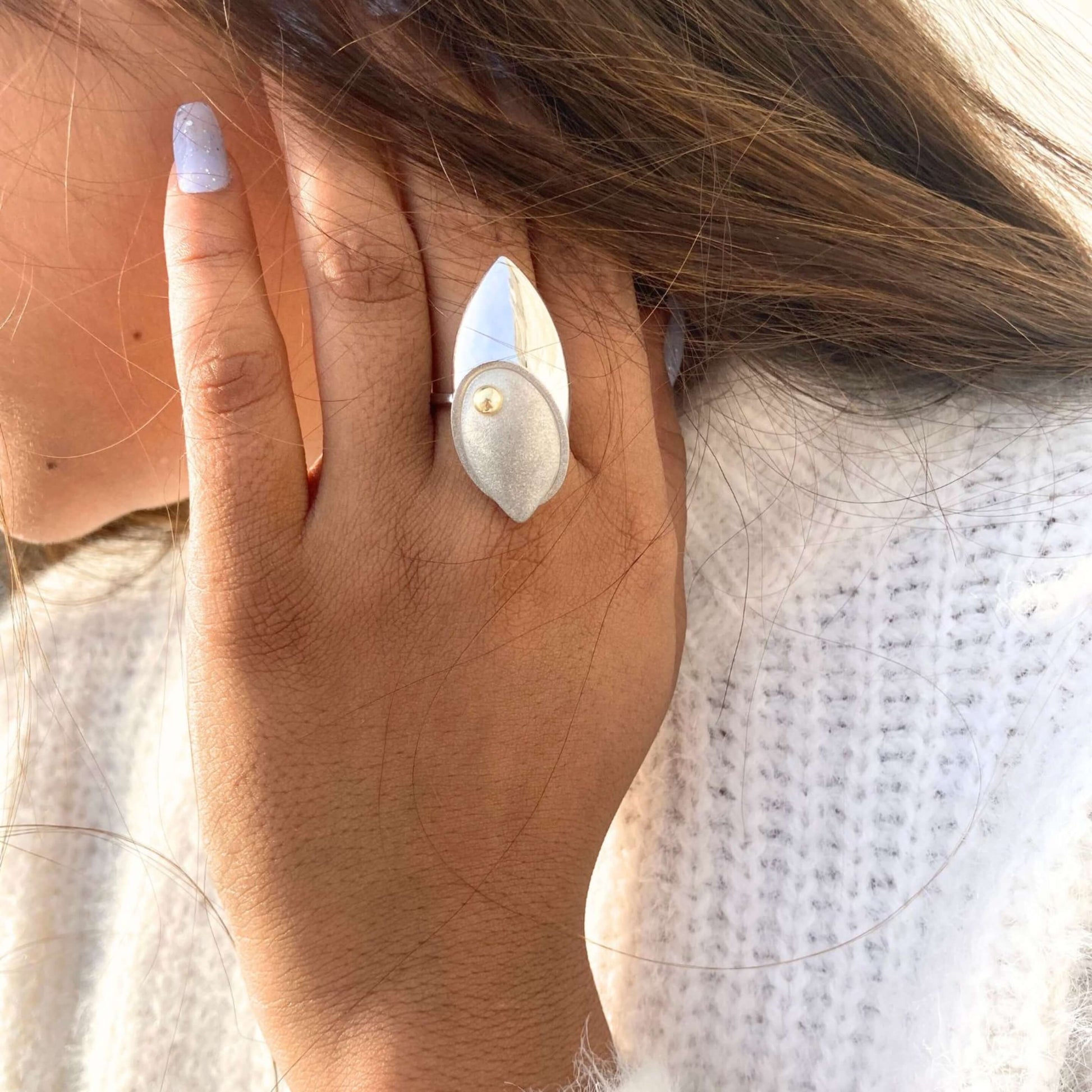 Double Ring 925 Sterling Silver, Minimalist Silver Ring