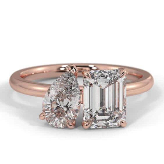 Double Stone Engagement Ring