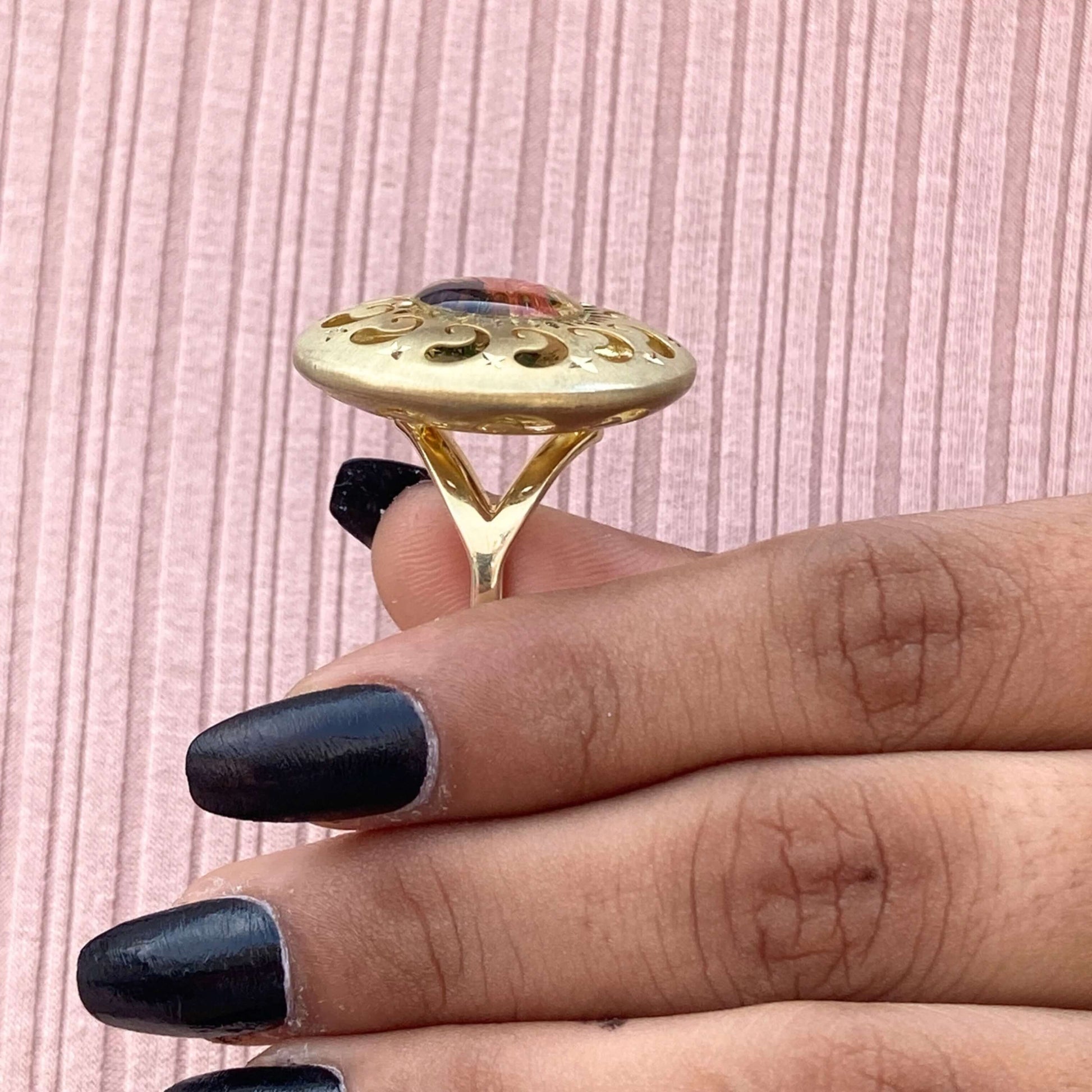 Dried Flower Statement Rings, Birthday Gifts For Her