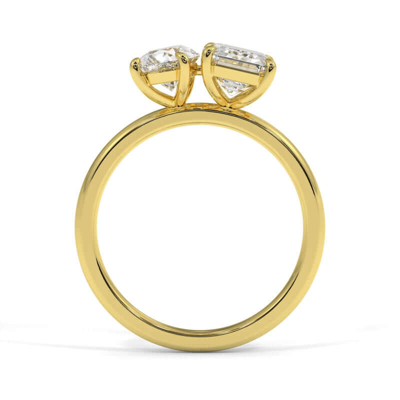 Dual Stone Wedding Ring For Birthday