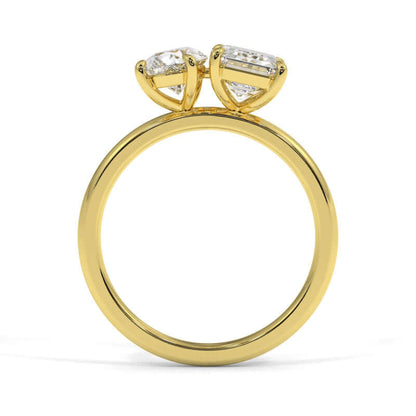 Dual Stone Wedding Ring For Birthday