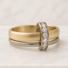 Heavy Fit Two Tone Linked Connector Ring