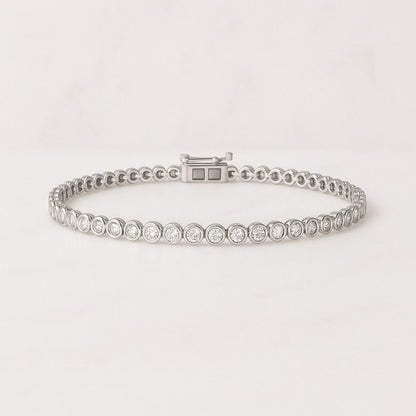 Handmade Bezel Tennis Bracelet, Statement Bracelet Stackable Bracelet Wedding Jewelry Bridal Jewelry Bridesmaid Gift for Her