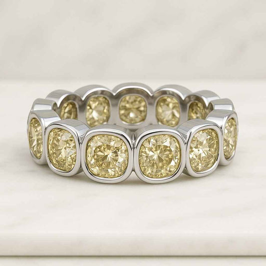 EF-VS Diamond Bezel Set Wedding Band