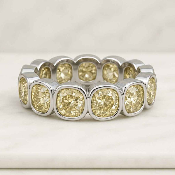 EF-VS Diamond Bezel Set Wedding Band