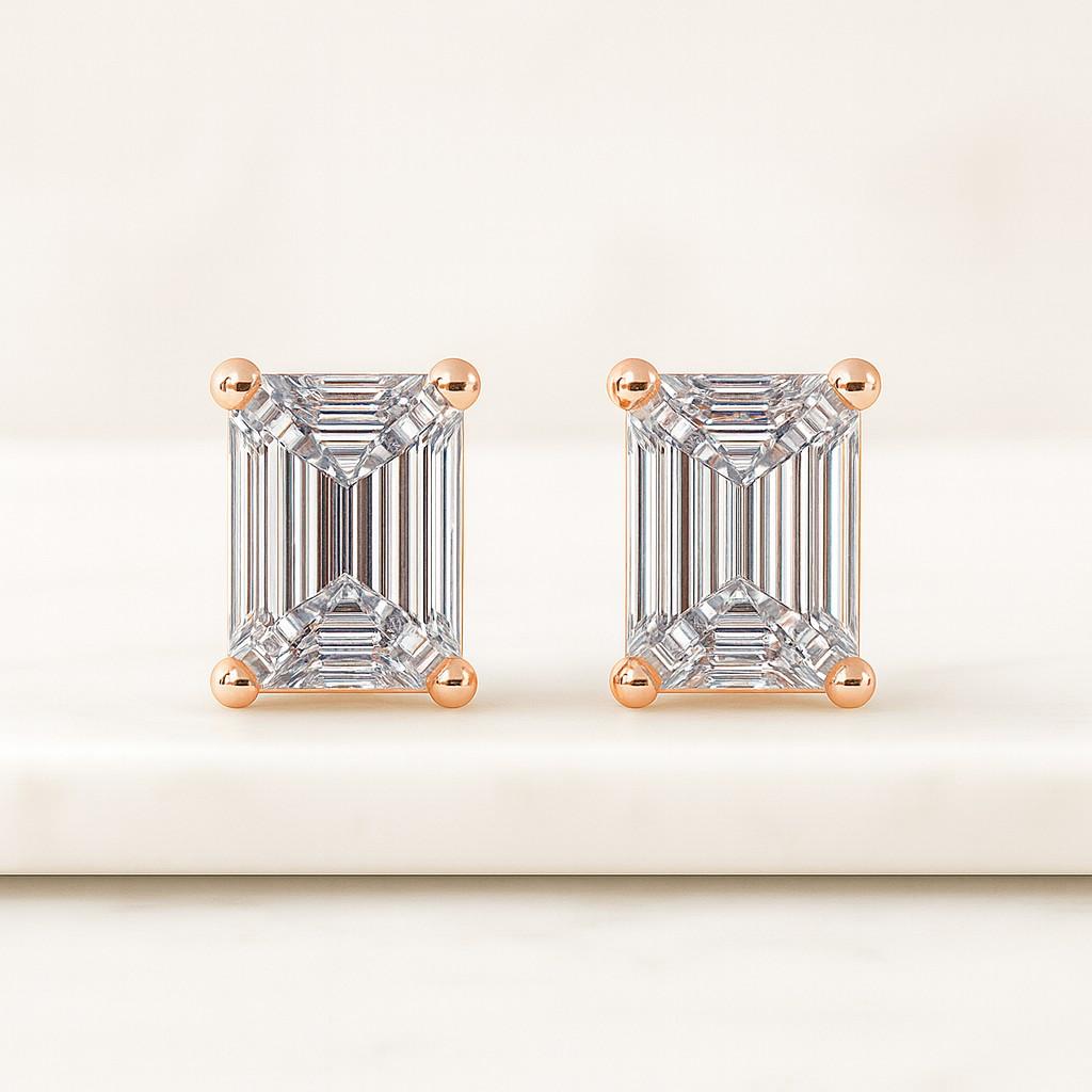 Real Diamond Earring, Minimalist Stud Earring, Earlobe Earring