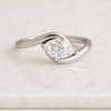 Marquise Cut CVD Diamond Bypass Engagement Ring